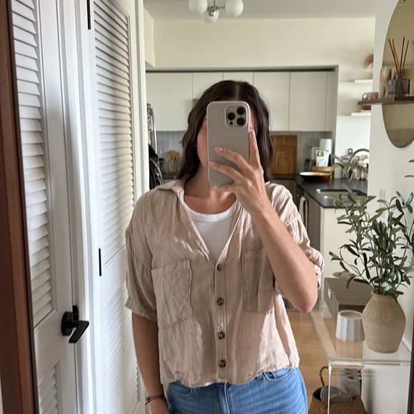 Zara Tops Zara Linen Top Poshmark